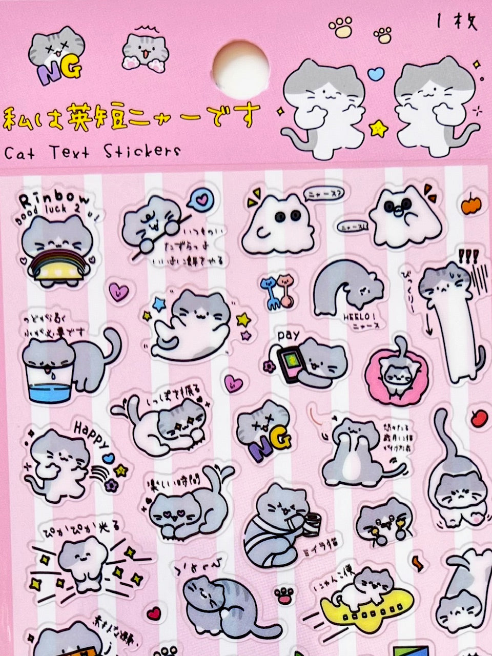 11081 Cat Text Stickers-12