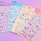 11082 Tiny Puffy Cat Dog Rabbit Stickers-12