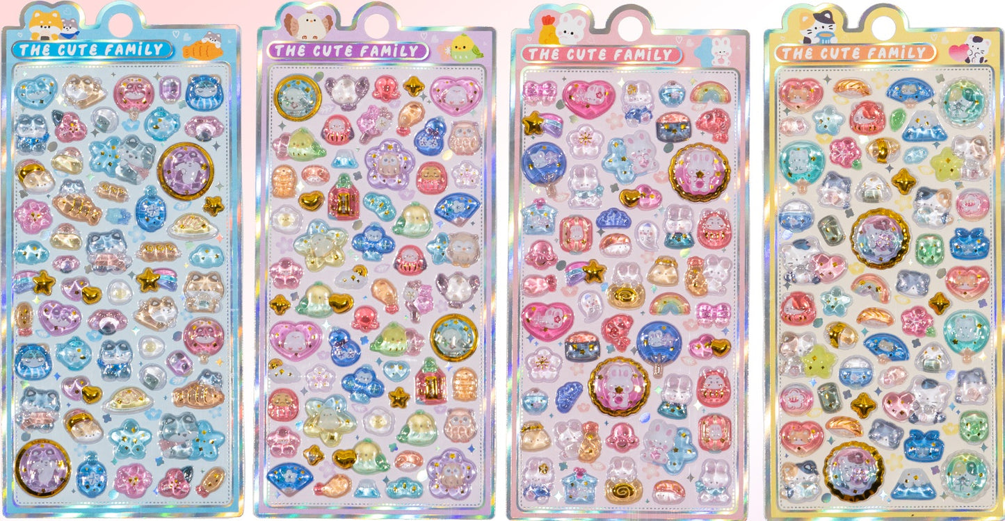 11086 3D Animal Jewel Phone Stickers-12