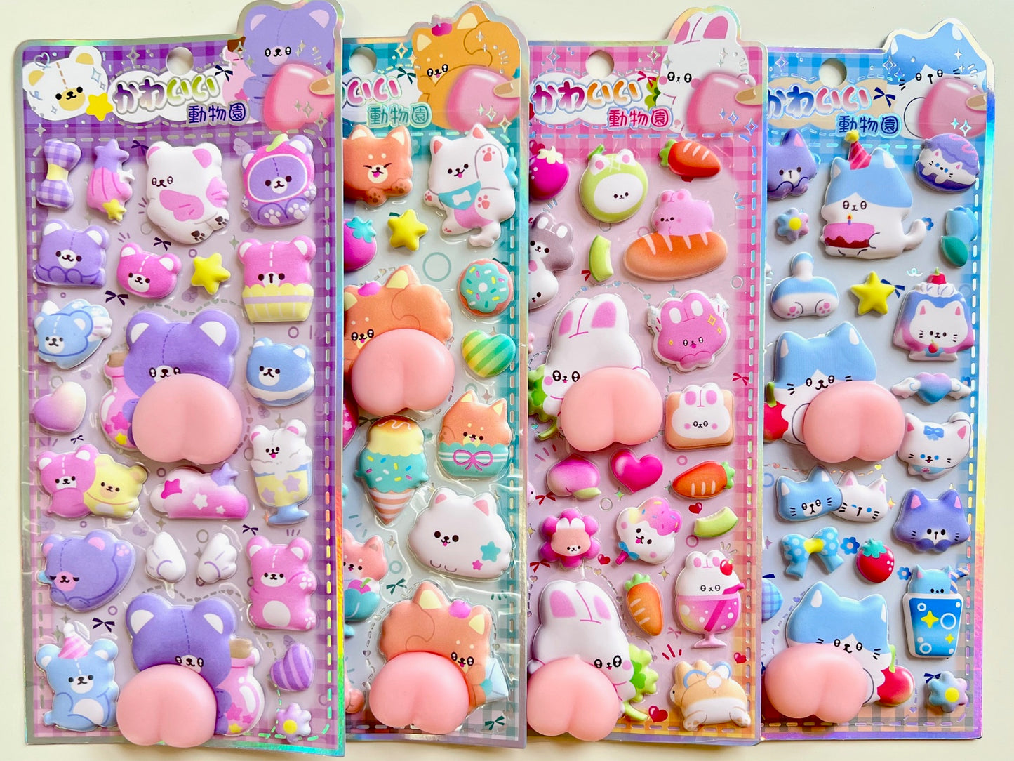 11089 Animal Squishy Butt Stickers-12