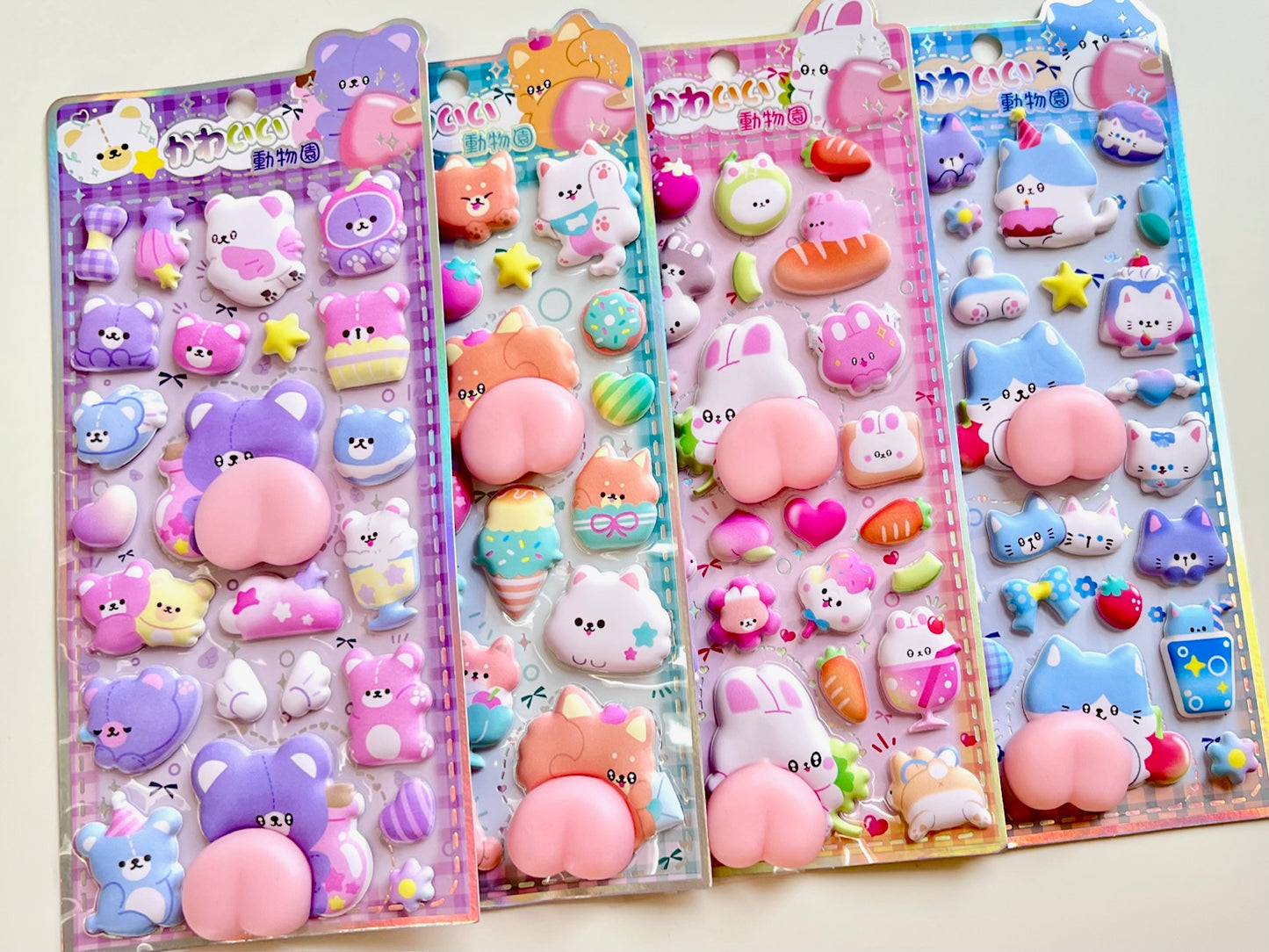 11089 Animal Squishy Butt Stickers-12