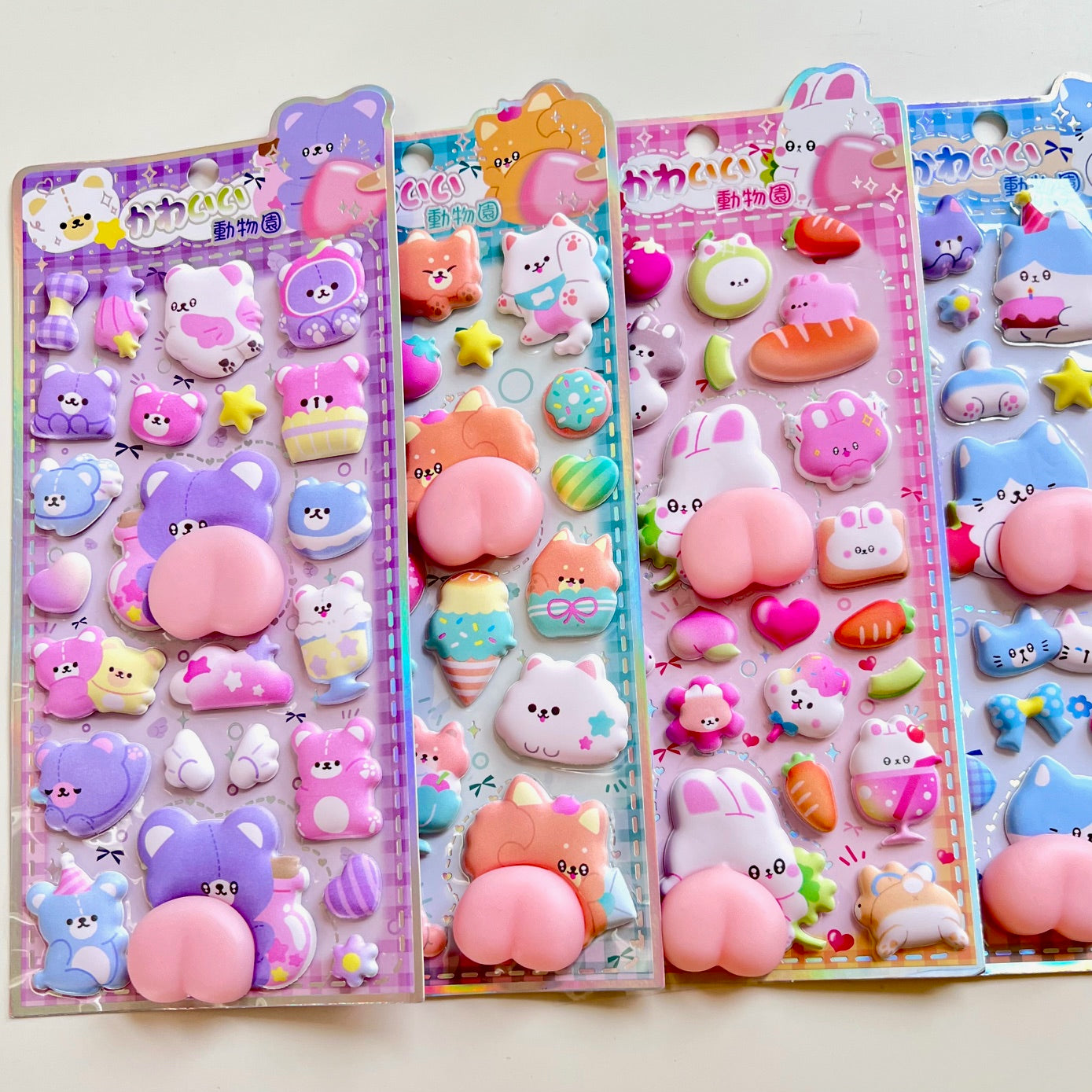 11089 Animal Squishy Butt Stickers-12