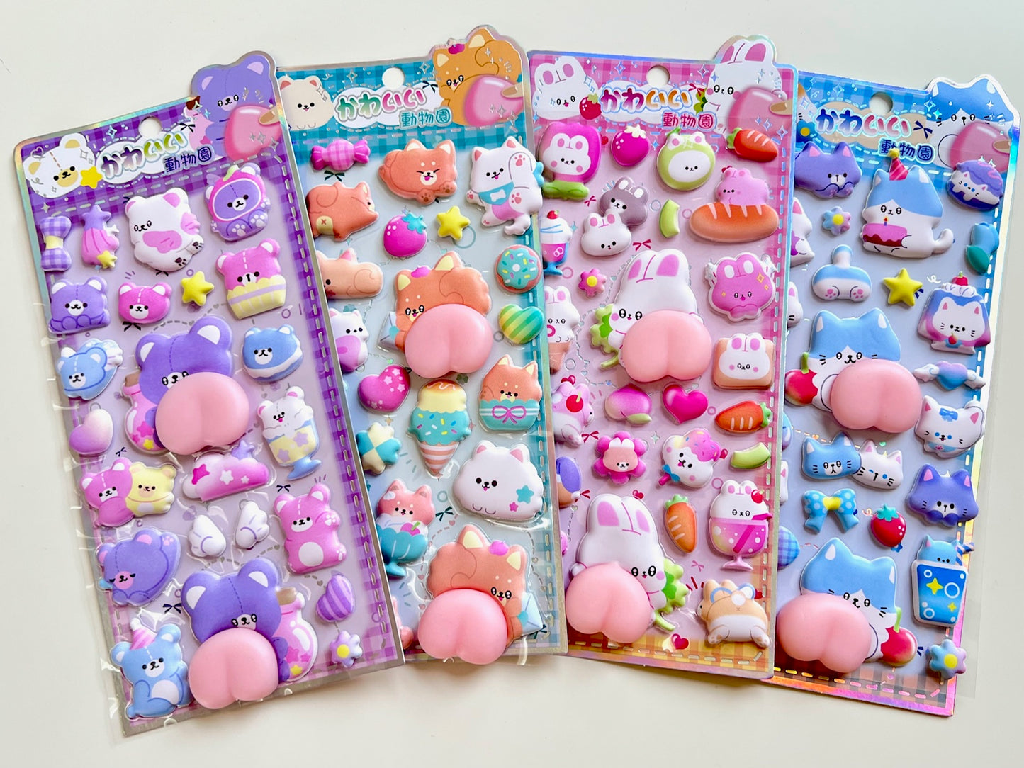 11089 Animal Squishy Butt Stickers-12