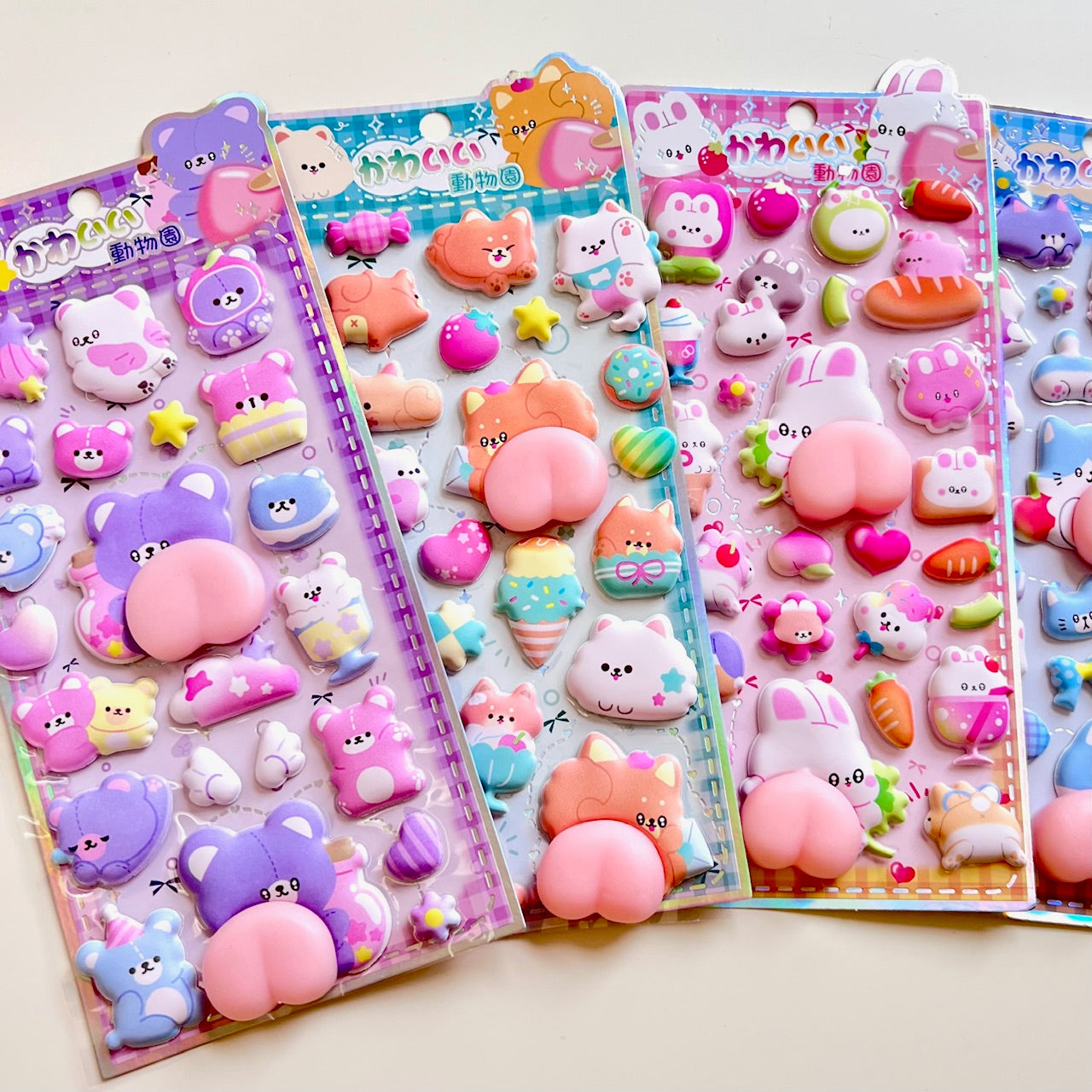 11089 Animal Squishy Butt Stickers-12
