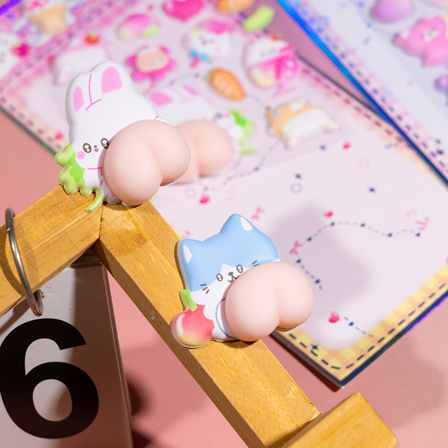 11089 Animal Squishy Butt Stickers-12