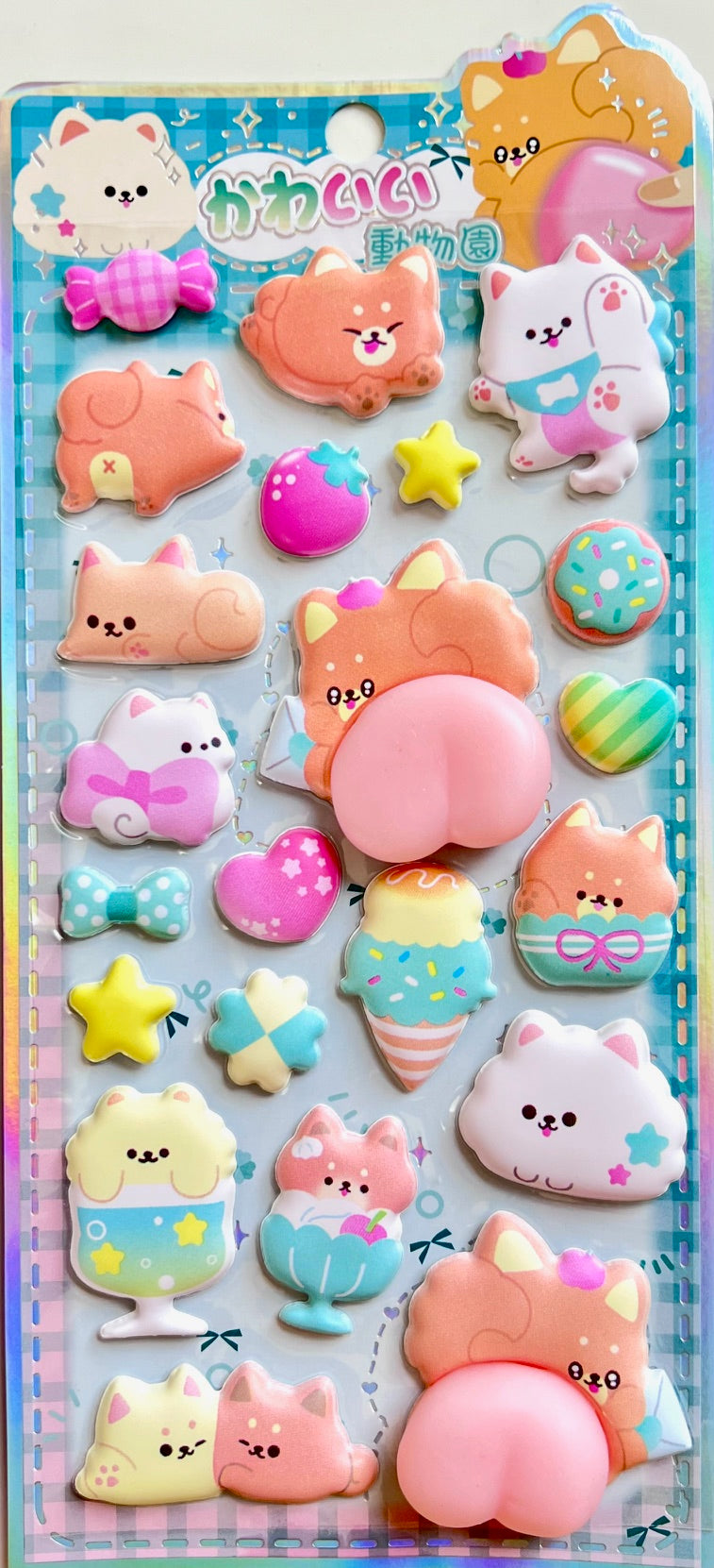 11089 Animal Squishy Butt Stickers-12