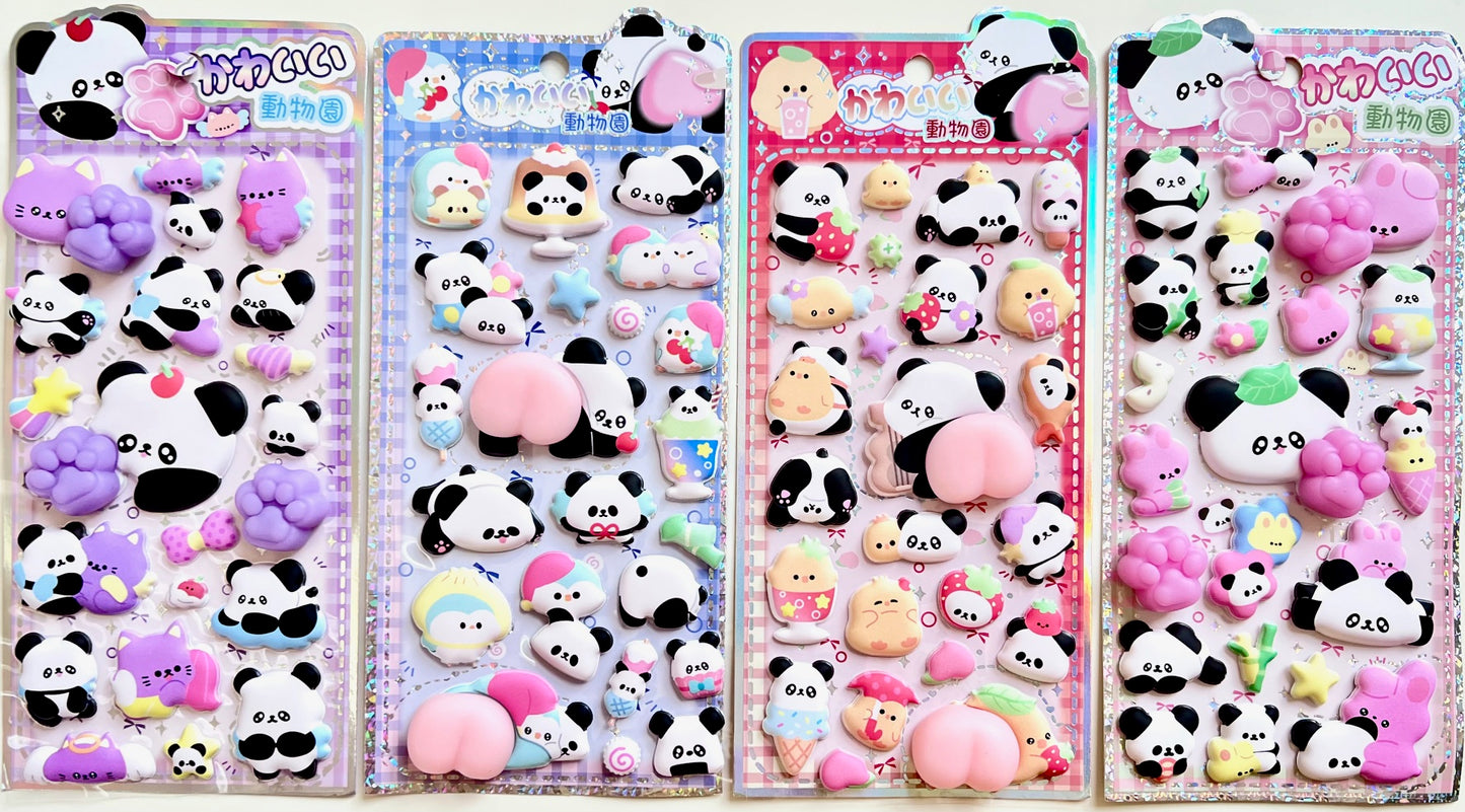 11090 Panda Squishy Butt Stickers-12