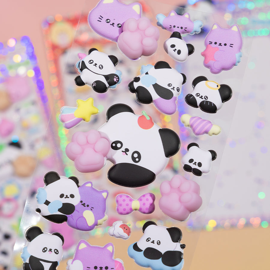 11090 Panda Squishy Butt Stickers-12