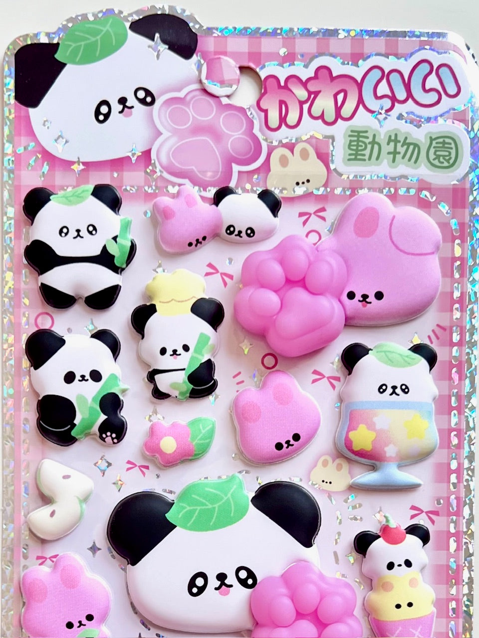 11090 Panda Squishy Butt Stickers-12