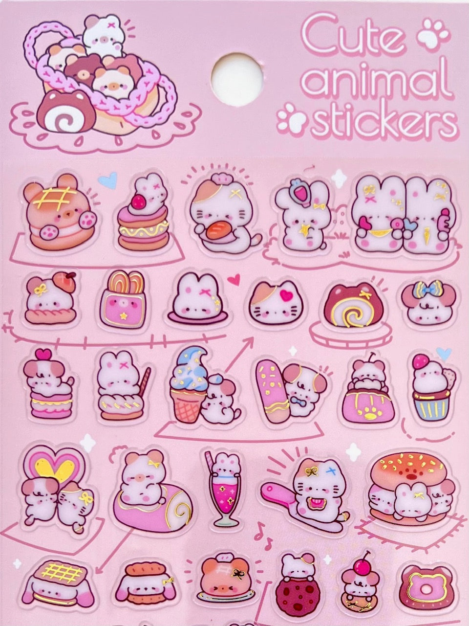 11083 Cute Animal Phone Stickers-12