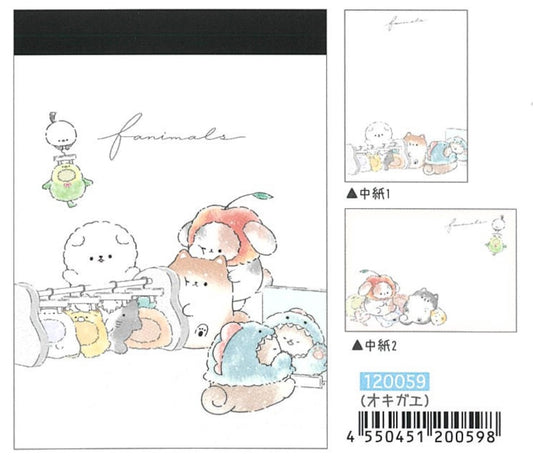 120059 Animal Costume Shopping Mini Notepad-10