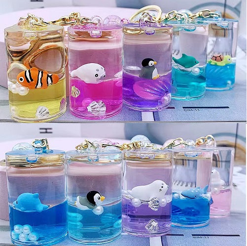 12116 SEA ANIMAL CAN FLOATY KEY CHARM-12