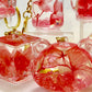 12127 PINK FLOWER COMBO FLOATY KEY CHARM-12