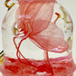 12127 PINK FLOWER COMBO FLOATY KEY CHARM-12