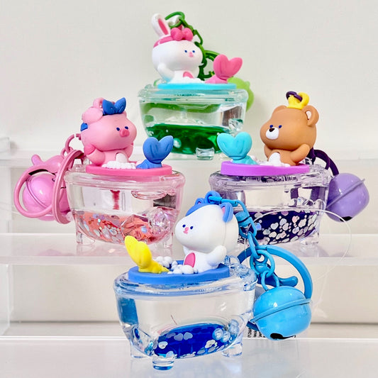12151 Mermaid Animal Bath FLOATY KEY CHARM-12