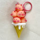 12173 PIG ICE CREAM CONE FAMILY KEY CHARM-12