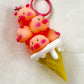 12173 PIG ICE CREAM CONE FAMILY KEY CHARM-12