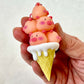 12173 PIG ICE CREAM CONE FAMILY KEY CHARM-12