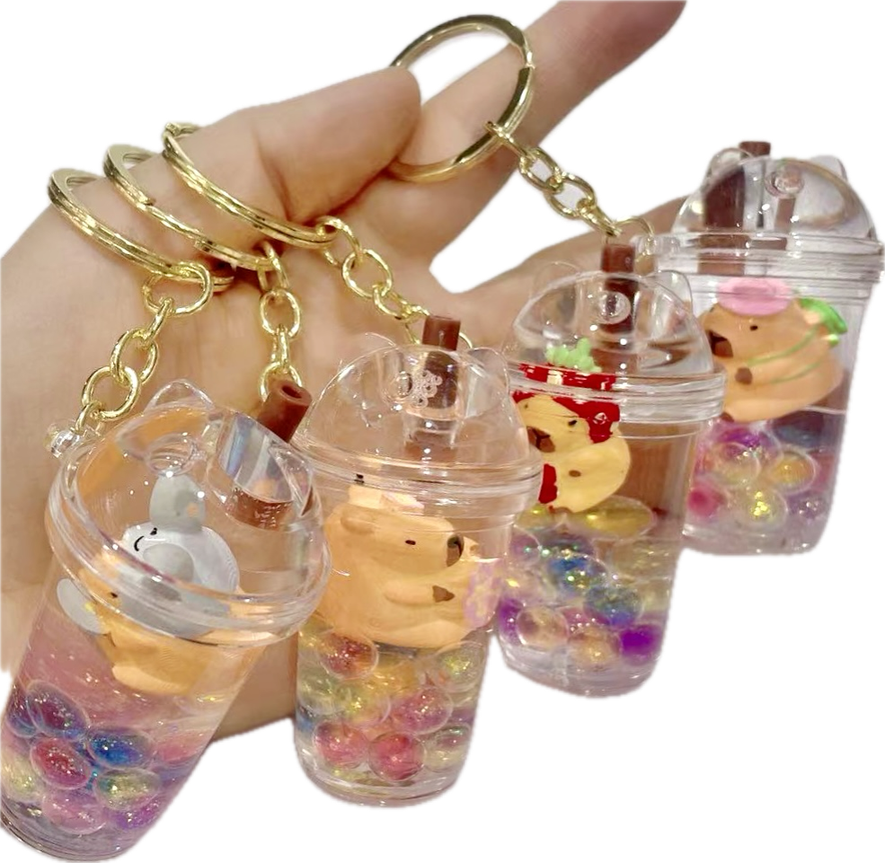 12180 CAPYBARA BOBA FLOATY KEY CHARM-12