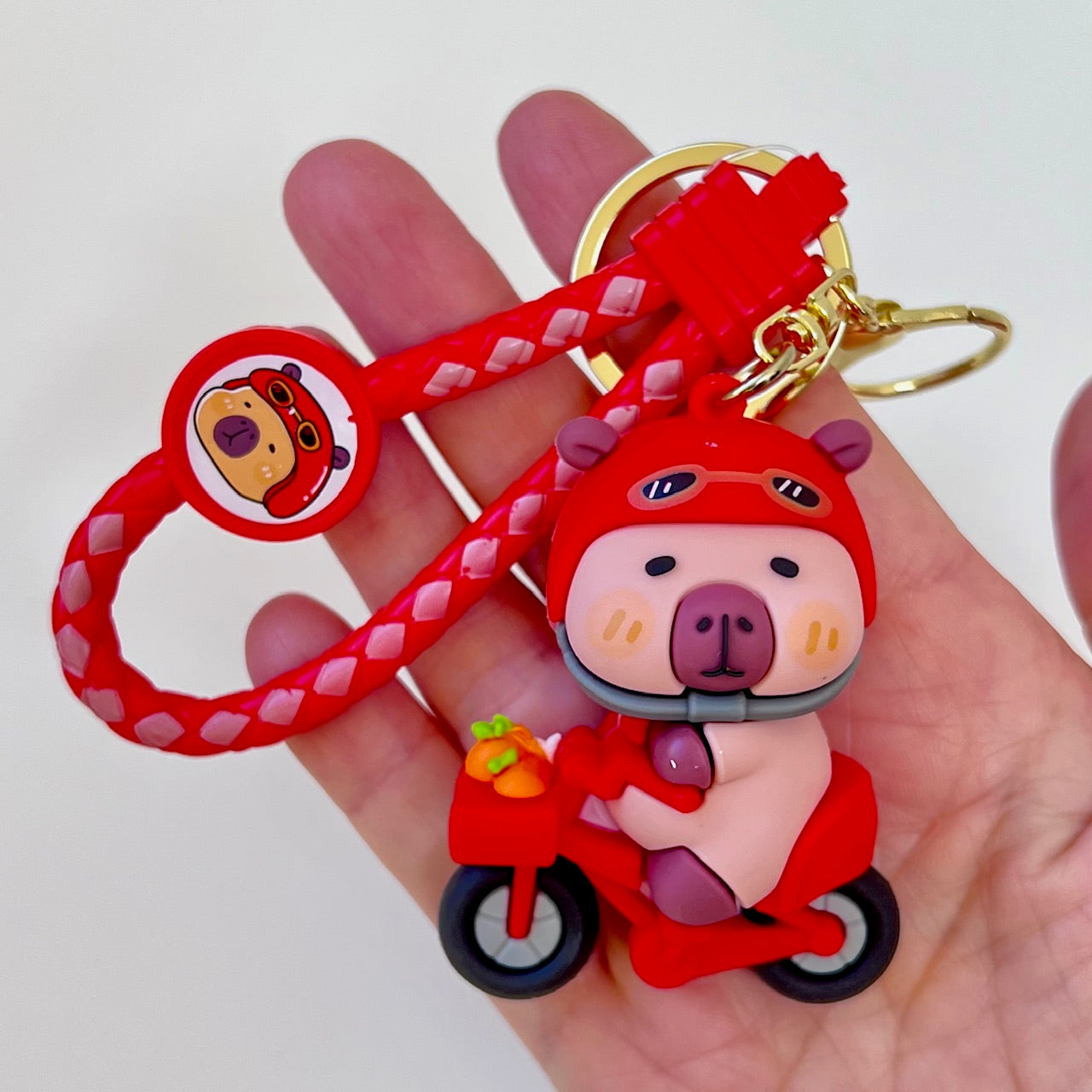 12183 CAPYBARA SCOOTER KEY CHARM-12