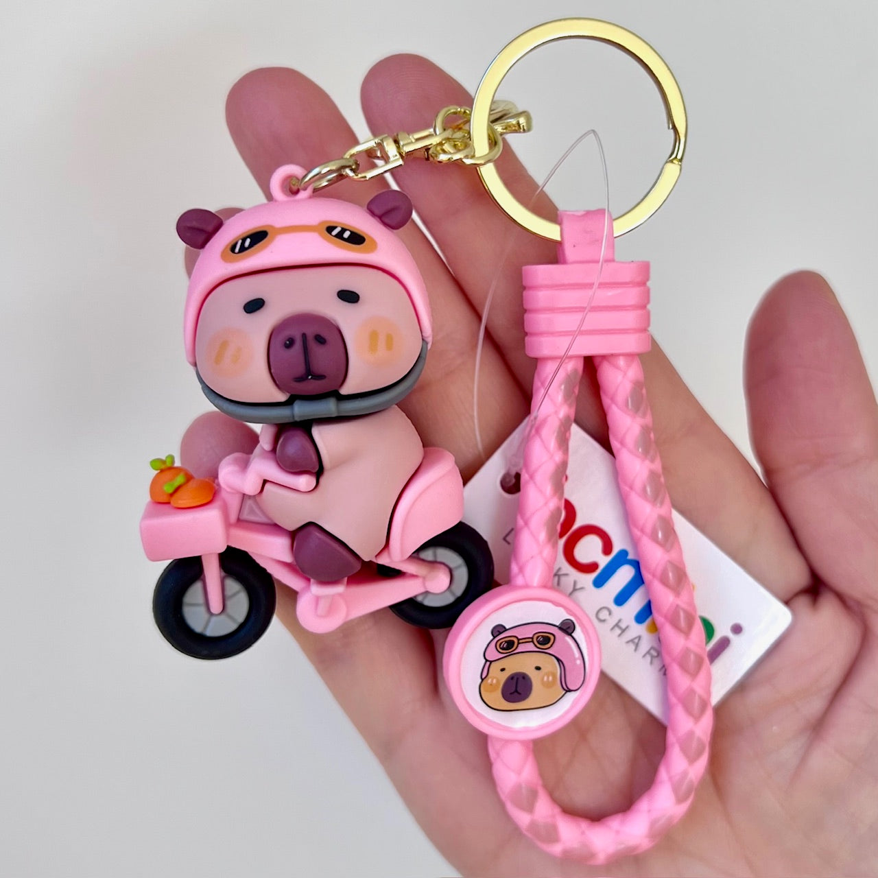 12183 CAPYBARA SCOOTER KEY CHARM-12