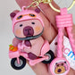 12183 CAPYBARA SCOOTER KEY CHARM-12