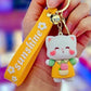 12190 Flower Cat Key Charm-12