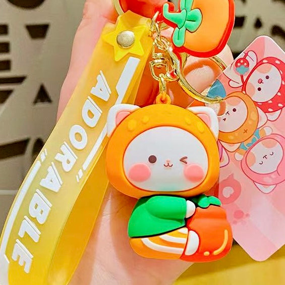 12191 Fruit Cat Key Charm-12