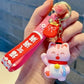 12192 Maneki Cat Key Charm-12