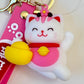 12192 Maneki Cat Key Charm-12