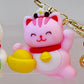 12192 Maneki Cat Key Charm-12