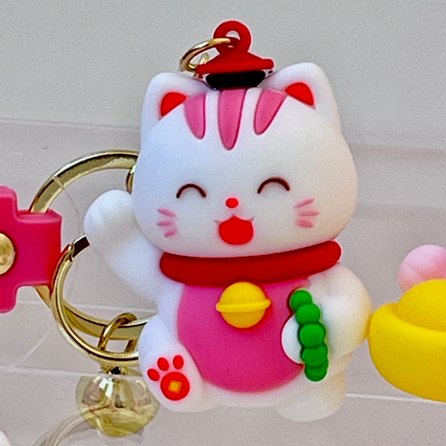 12192 Maneki Cat Key Charm-12