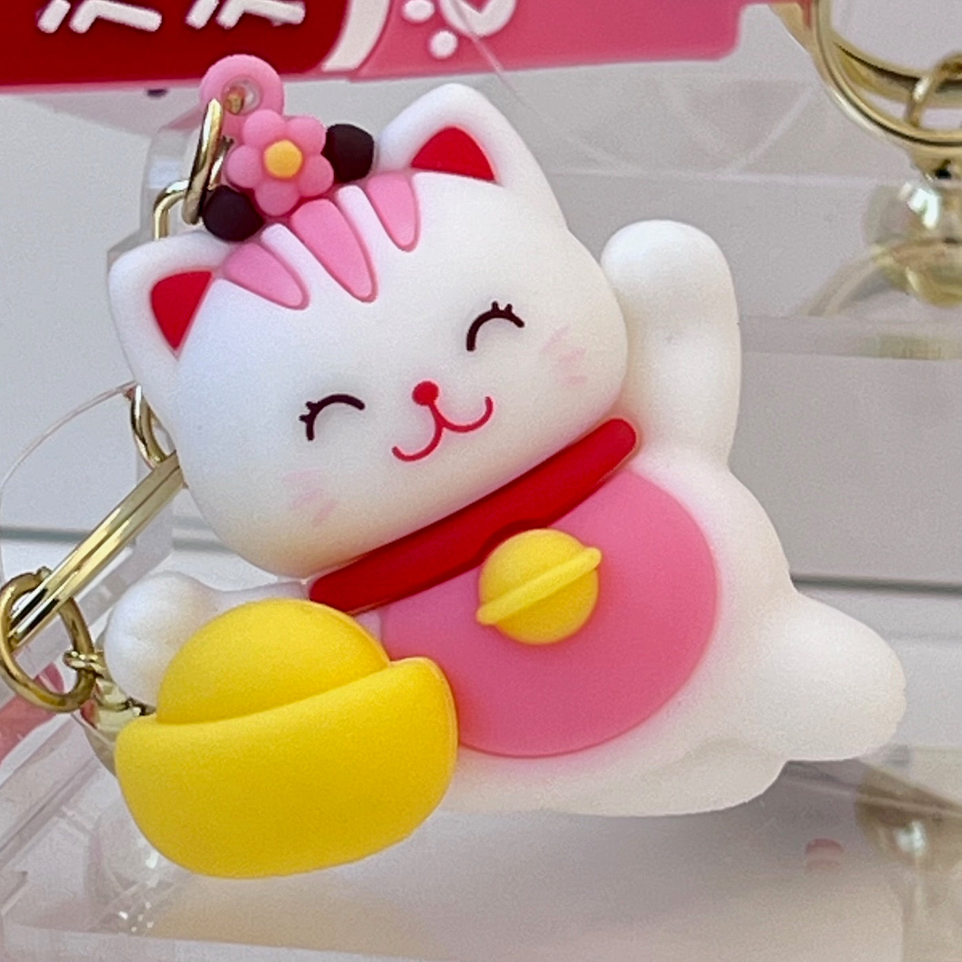 12192 Maneki Cat Key Charm-12