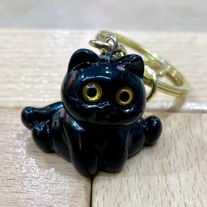 12201 Black Cat Key Charm-12