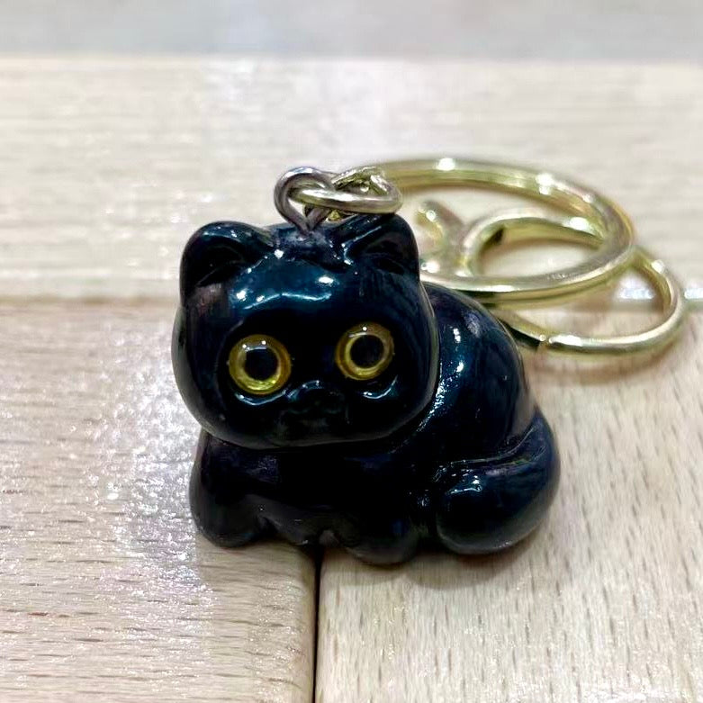 12201 Black Cat Key Charm-12