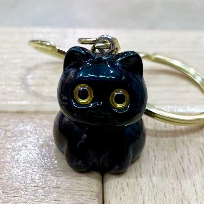 12201 Black Cat Key Charm-12