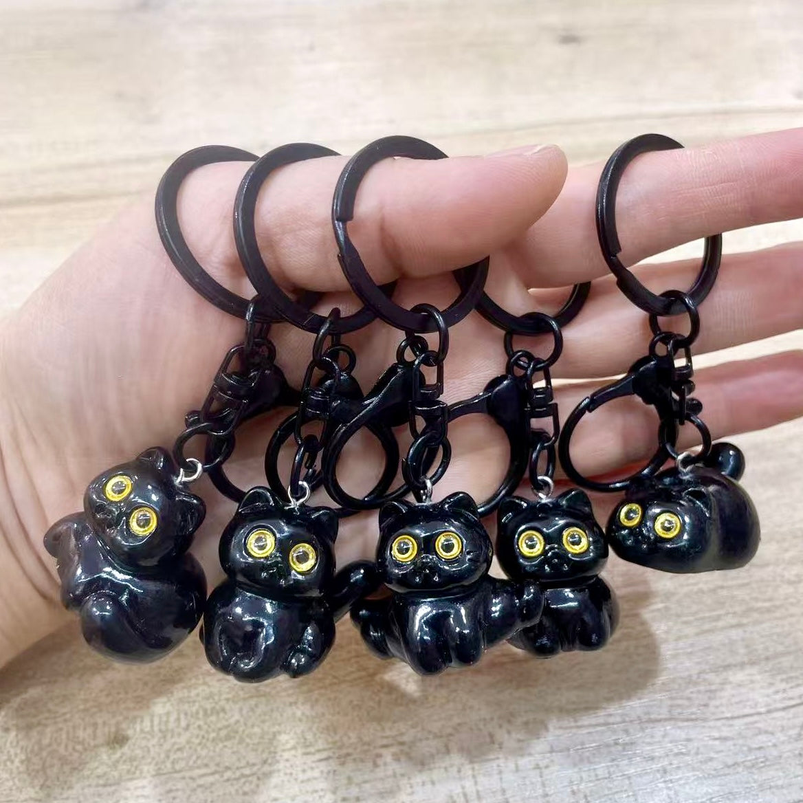 12201 Black Cat Key Charm-12