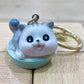 12202 Gray Cat Key Charm-12
