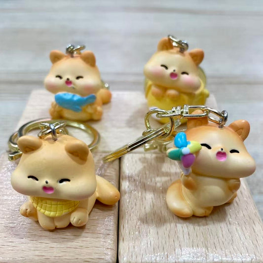 12203 Brown Cat Key Charm-12