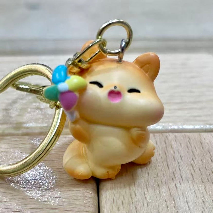12203 Brown Cat Key Charm-12