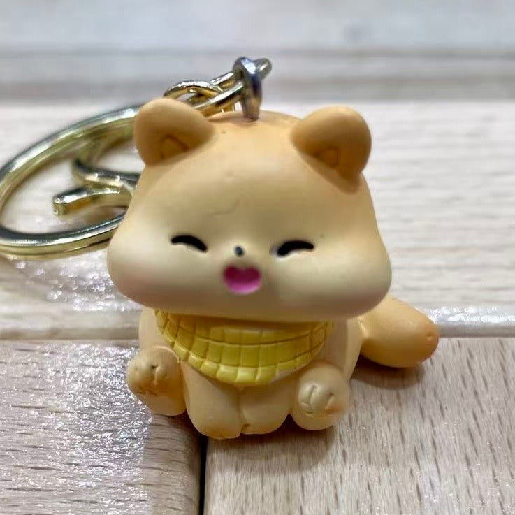 12203 Brown Cat Key Charm-12