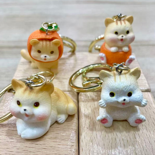 12204 Orange Cat Key Charm-12
