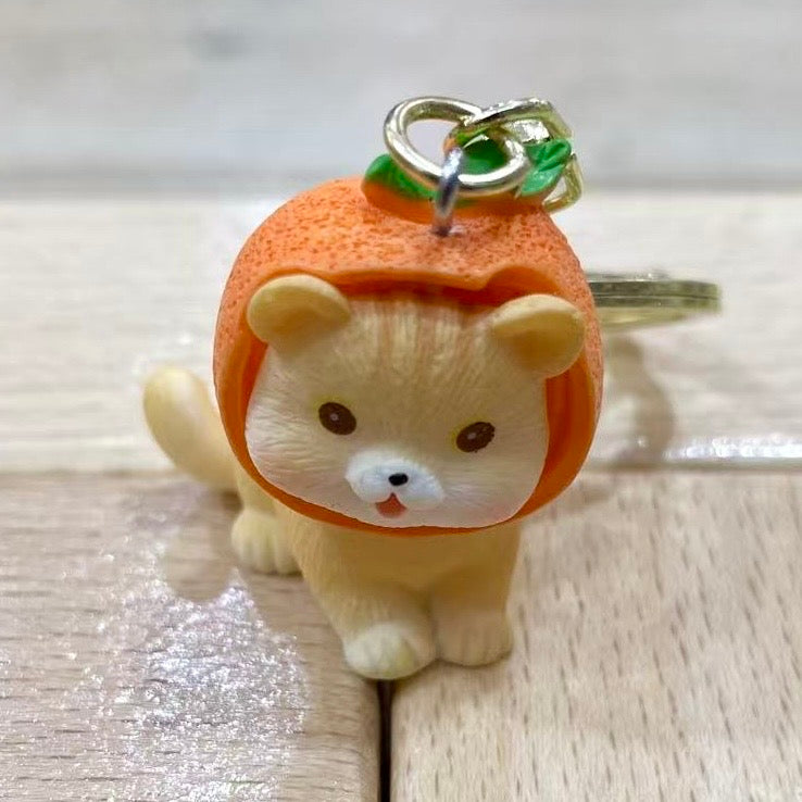 12204 Orange Cat Key Charm-12