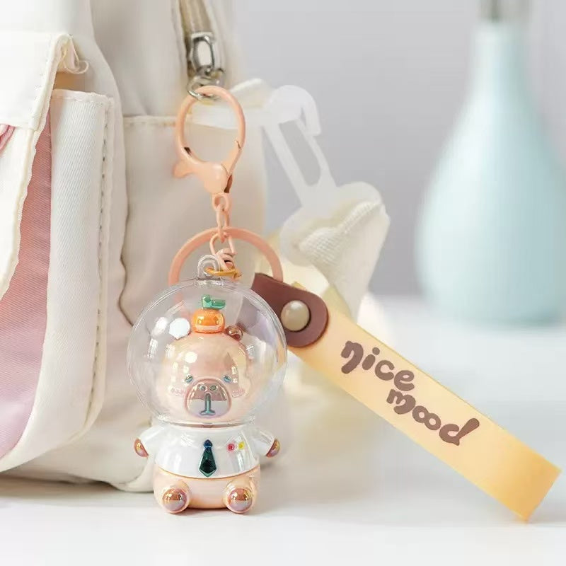 12207 Space Capybara Key Charm-12