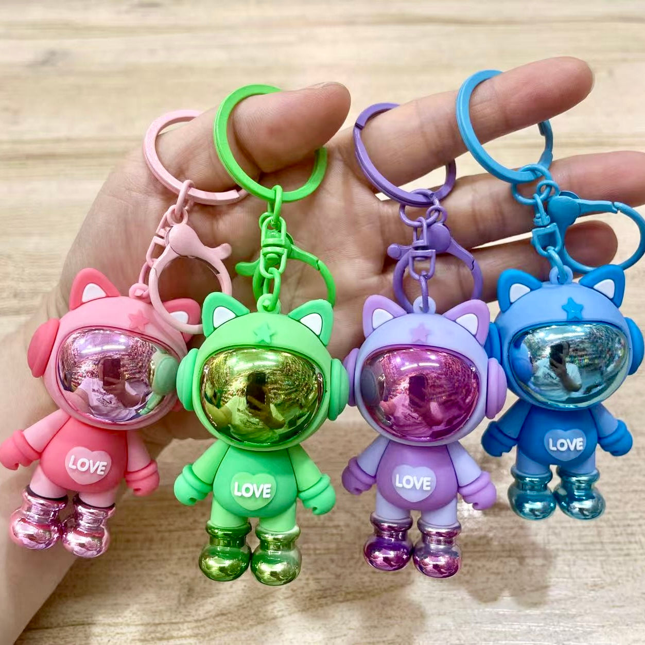 12208 Space Cat Key Charm-12