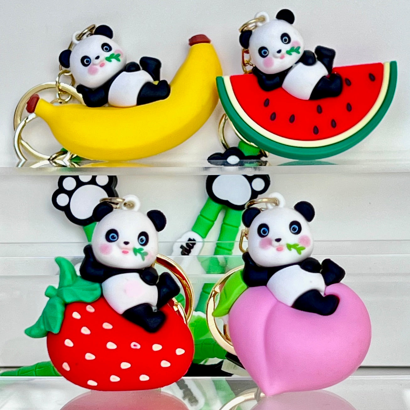 12215 Panda Fruit Key Charm-12