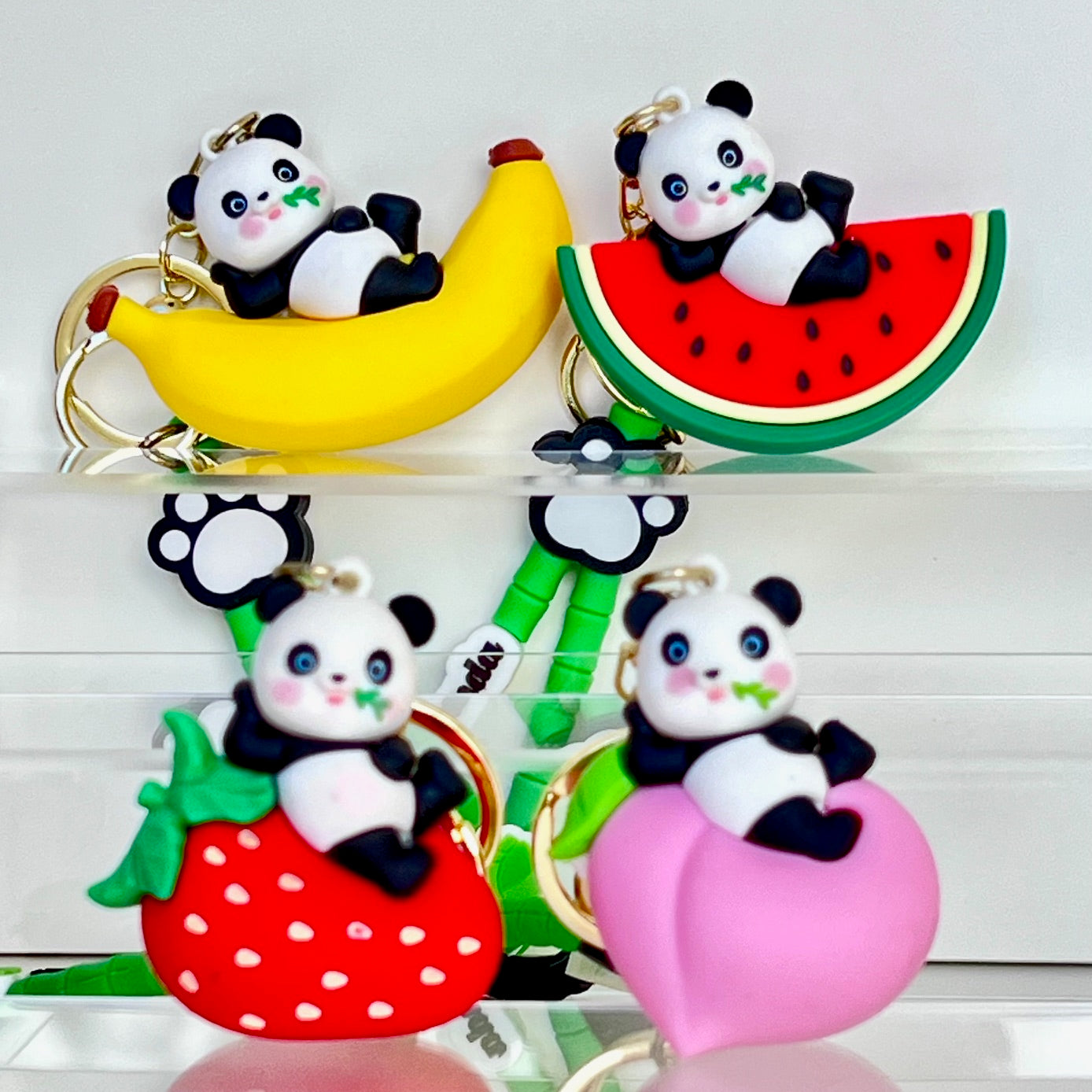 12215 Panda Fruit Key Charm-12