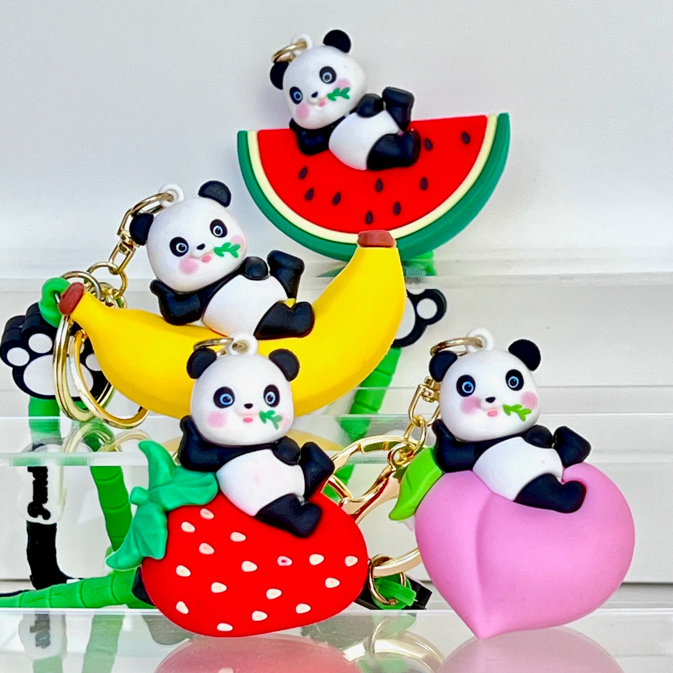 12215 Panda Fruit Key Charm-12