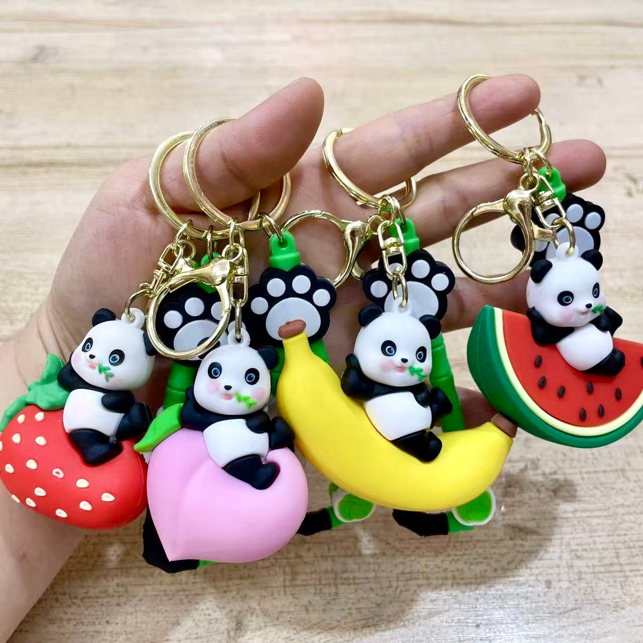 12215 Panda Fruit Key Charm-12