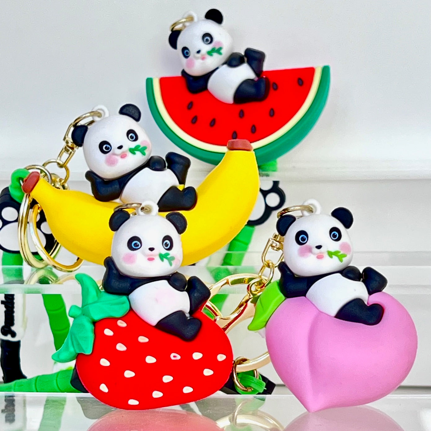 12215 Panda Fruit Key Charm-12
